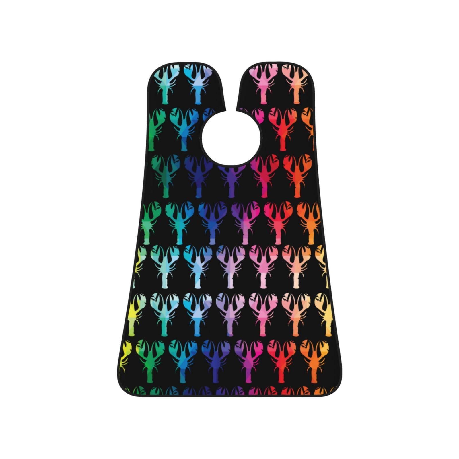 Augenstern Augenstern Men\'S Shaving Apron Tie-Dye-Crawfish-Rainbow Father Shaving Bib Beard Bib Apron