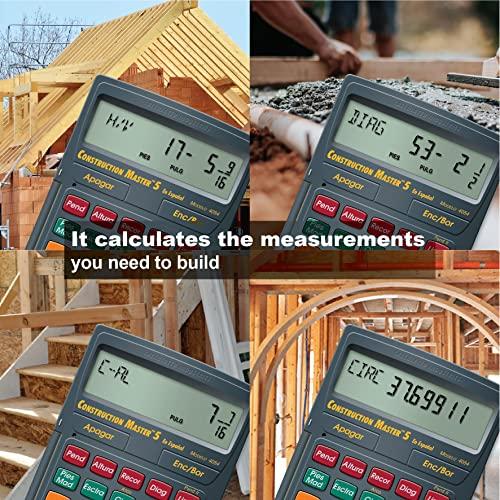 Calculated Industries Calculated Industries 4054 Construction Master 5 en Espanol Construction Feet-Inch-Fraction Calculator for Carpenters [Calculadora de construcción con pies, pulgadas y fracciones para carpinteros]