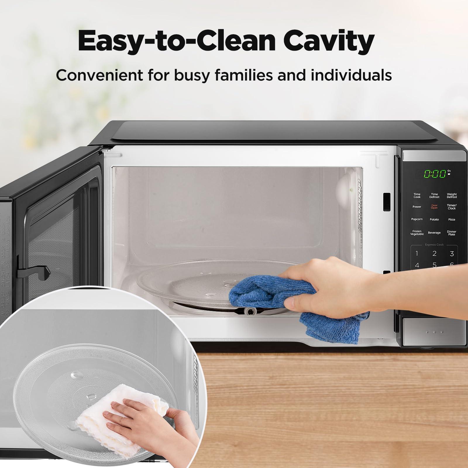 BLACK+DECKER BLACK+DECKER Countertop Microwave Oven 0.9 Cu Ft, 6 Auto Menus, Child Lock, Memory Function, 10 Power Levels, Easy One-Touch Start, Digital Panel, 900W