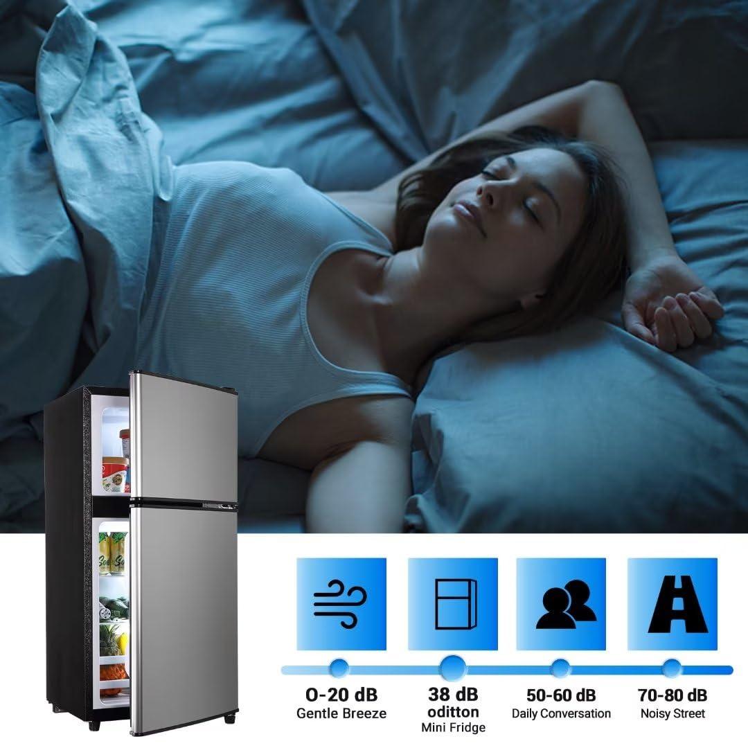 Tymyp Tymyp FLS-80-SILVER Compact Fridge, Silver