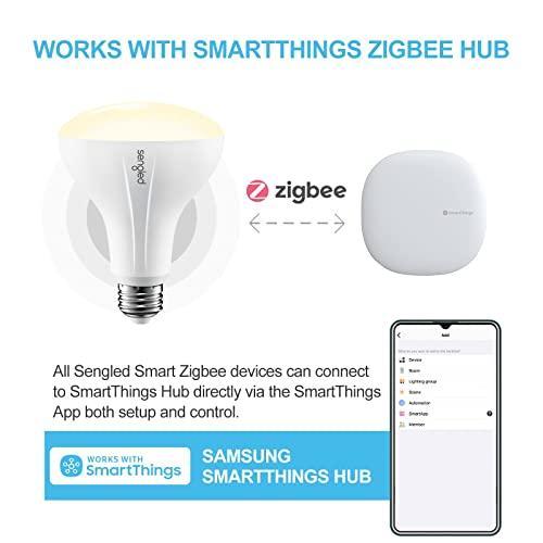 Sengled Sengled Zigbee Smart Bulb, Works with SmartThings and Echo with Built-in Hub, Voice Control with Alexa and Google Home, Hub Required, BR30 Dimmable Flood Light Bulb, Soft White 2700K, 6 Pack
