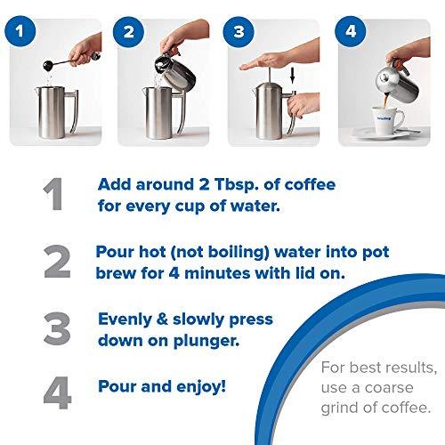 Frieling Frieling Double-Walled Stainless-Steel French Press Coffee Maker in Frustration Free Packaging, Polished, 17 Ounces