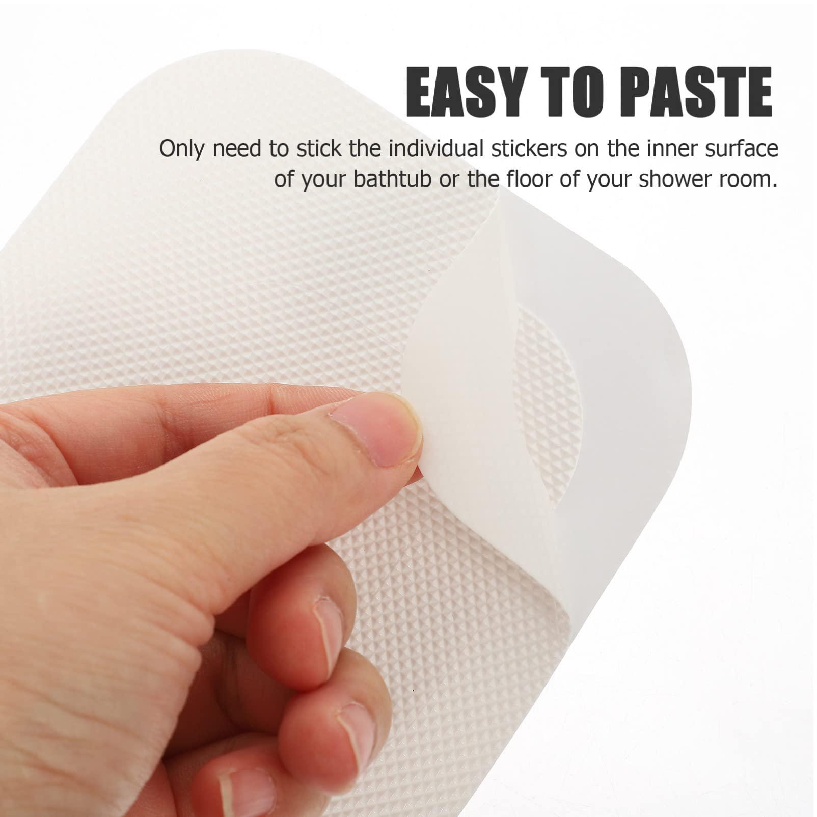 Cabilock Cabilock 72Pcs Bathroom Non-Slip Stickers Shower Floor Grip Stickers Shower Stickers Kids Shower Handle Floor Decals Non-Slip Bathroom Sticker Child Non-Slip Belt Tomorrow tub White