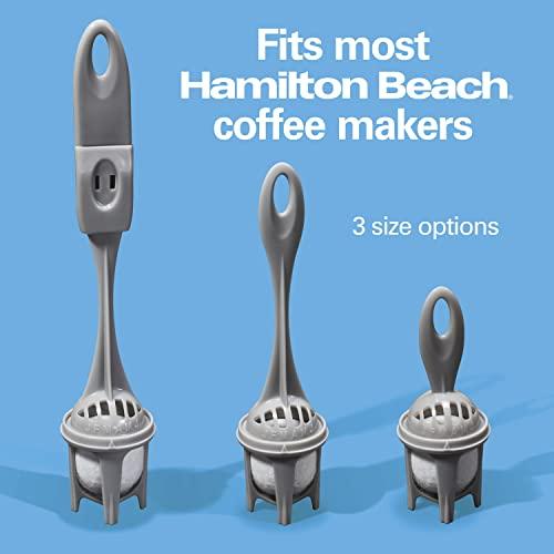 Hamilton Beach Hamilton Beach Coffeemaker Water Filter Replacement Pods and Handle, Charcoal, 2-Pack (80674R) & Hamilton Beach (47950) Coffee Maker with 12 Cup Capacity & Internal Storage Coffee Pot, Brewstation,
