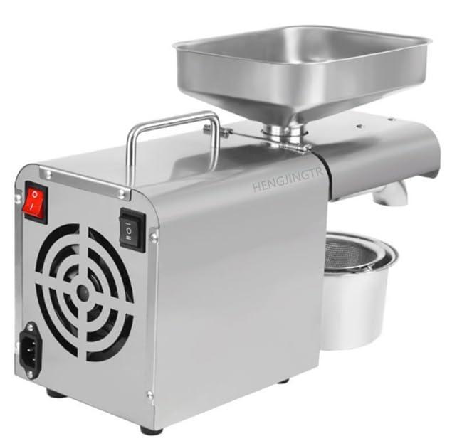 HENGJINGTR HENGJINGTR Portability Oil Press Machine, 610W Electric Cold/Hot Oil Machine 304 Stainless Steel Oil Press Machine for Peanut Sesame Soybean Sunflower Seeds,220v