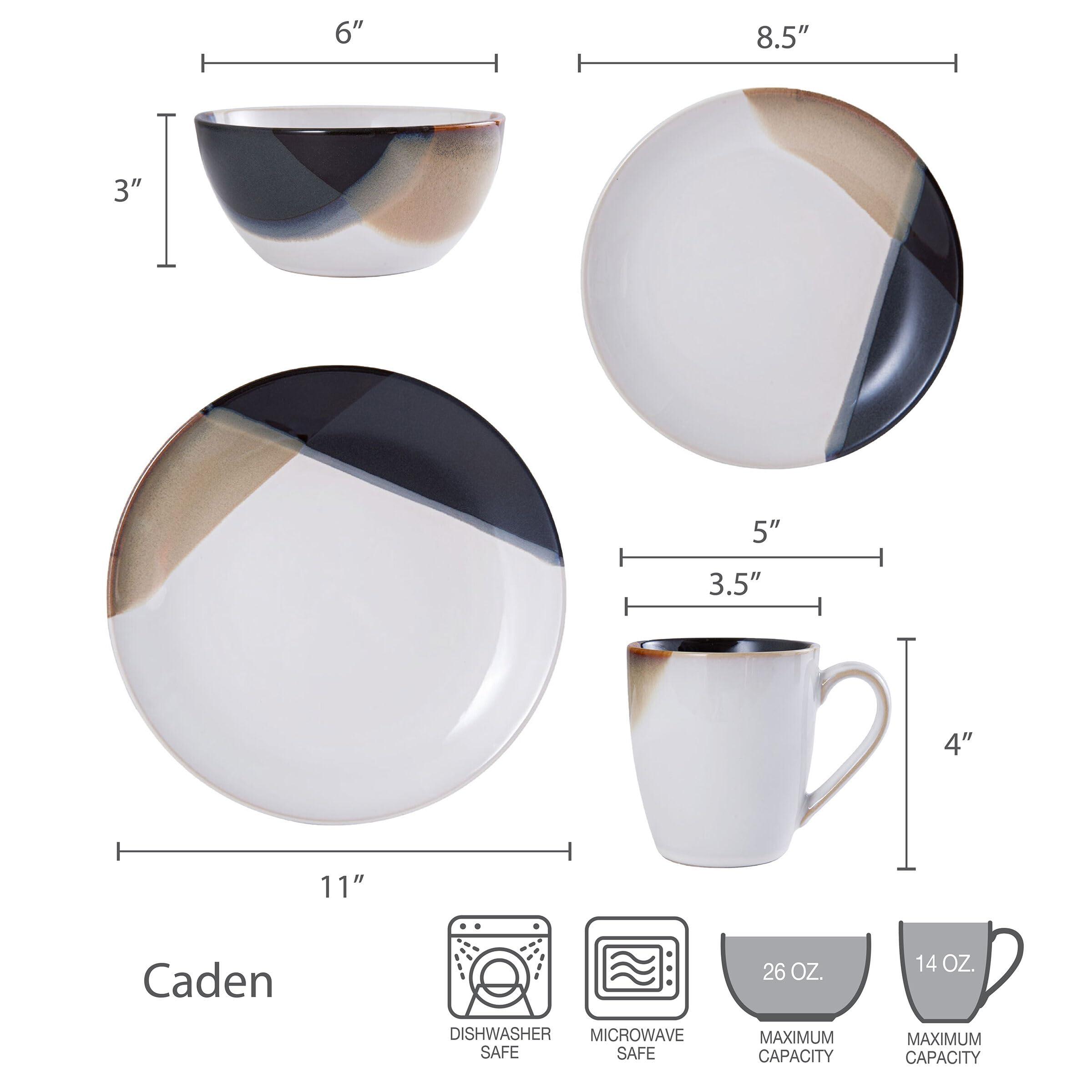Gourmet Basics by Mikasa Gourmet Basics by Mikasa Caden Dinnerware, 16 Piece Set, Assorted