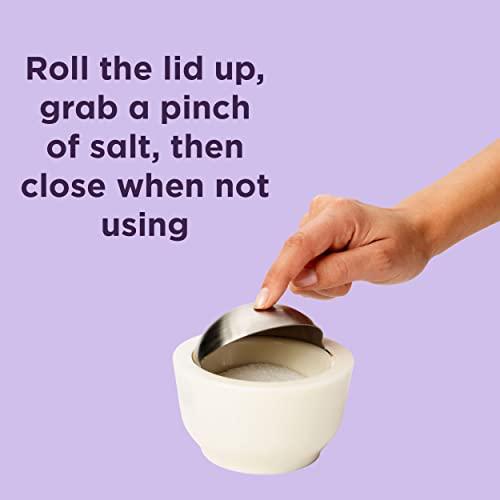 Chef'n Chef'n 101-738-237 Dash Salt & Sugar Cellar with Flip Top Cover, 3 7/8-inches by 4 1/4-inches, White