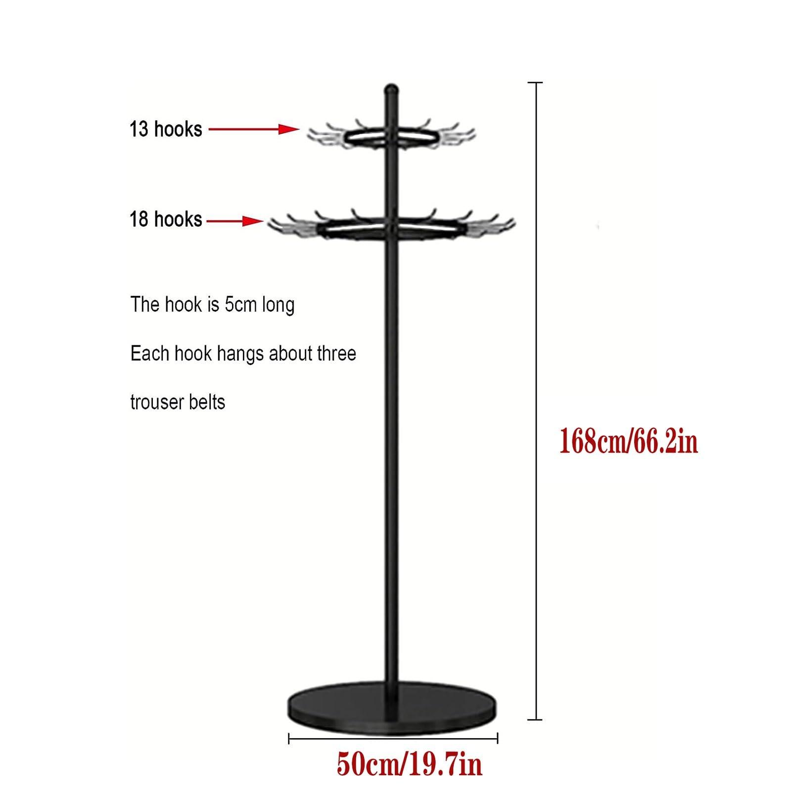 SHYP Standing Belt Hangers for Men Closet, Floor Mounted Belt Hanger, Space Saving Display Stand Shelf,for Ties Scarf Shawls Purse for Bedroom, Store, Retail & Business