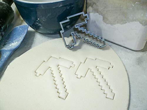 YNGLLC INSPIRED BY PICKAXE SHAPE BLOCK ADVENTURE VIDEO GAME COOKIE CUTTER MADE IN USA PR521