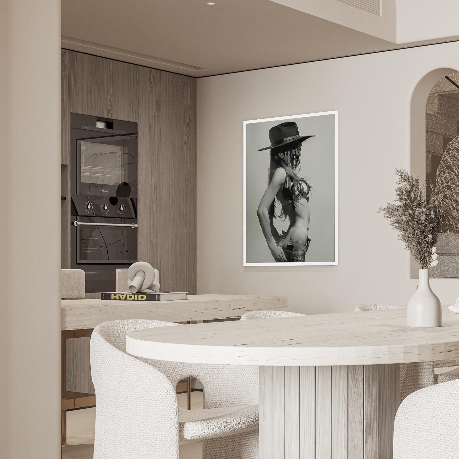 Beshdomp Beshdomp Retro Desert Cowgirl Posters Rustic Style Eclectic West Ranch Art Black White Film Photography Wild Western Woman Cowboy Prints For Home Bedroom Dorm Farmhouse Wall Decor 12x16in Unframed