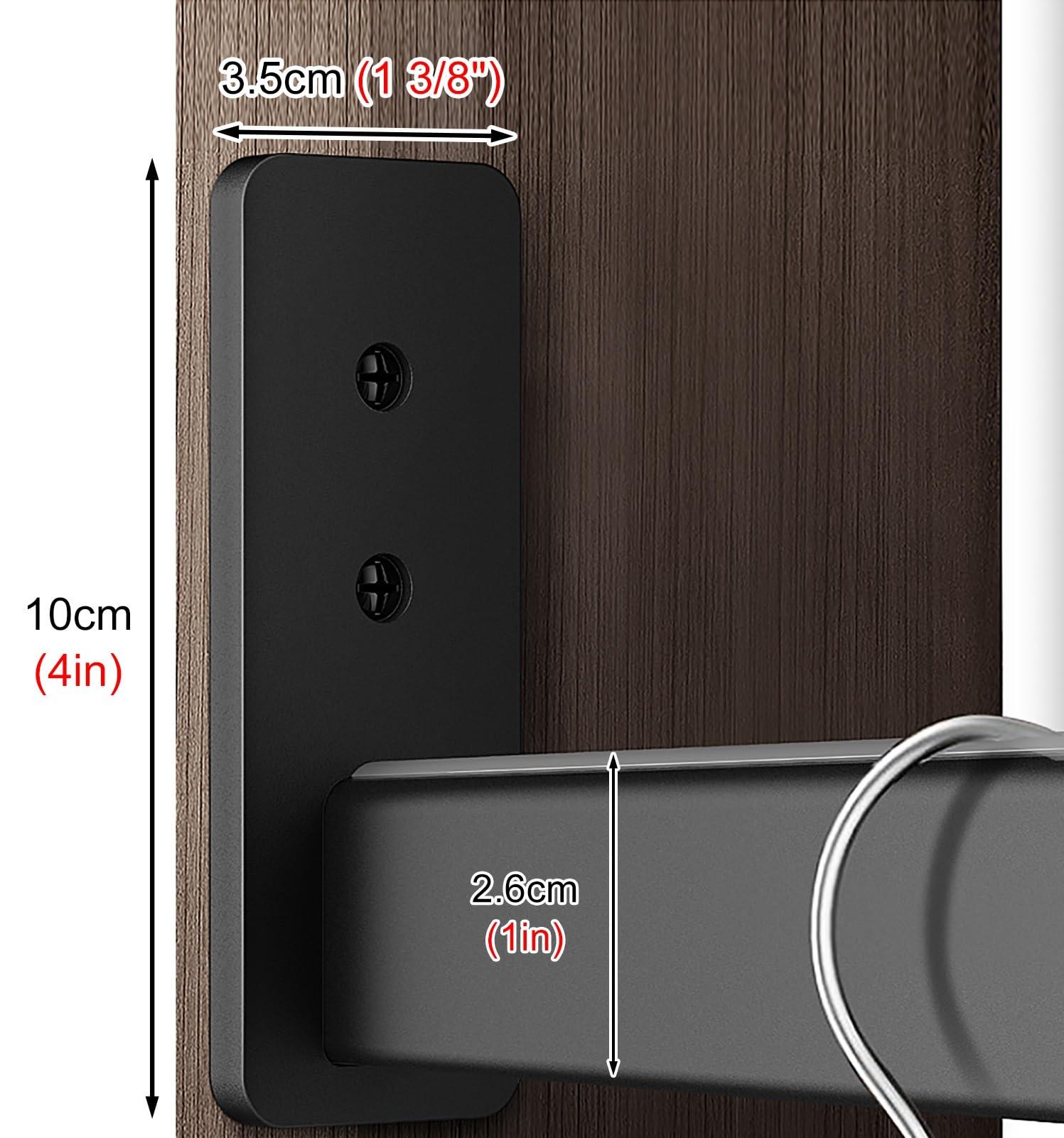 BBHW Closet Rod Square Wardrobe Bar with Non-slip Strip, Heavy Duty Clothes Hanger Bar, Black Cuttable Closet Pole, Wall Mounted Garment Organizer Rack (Size : 130cm(51 1/8") Length)