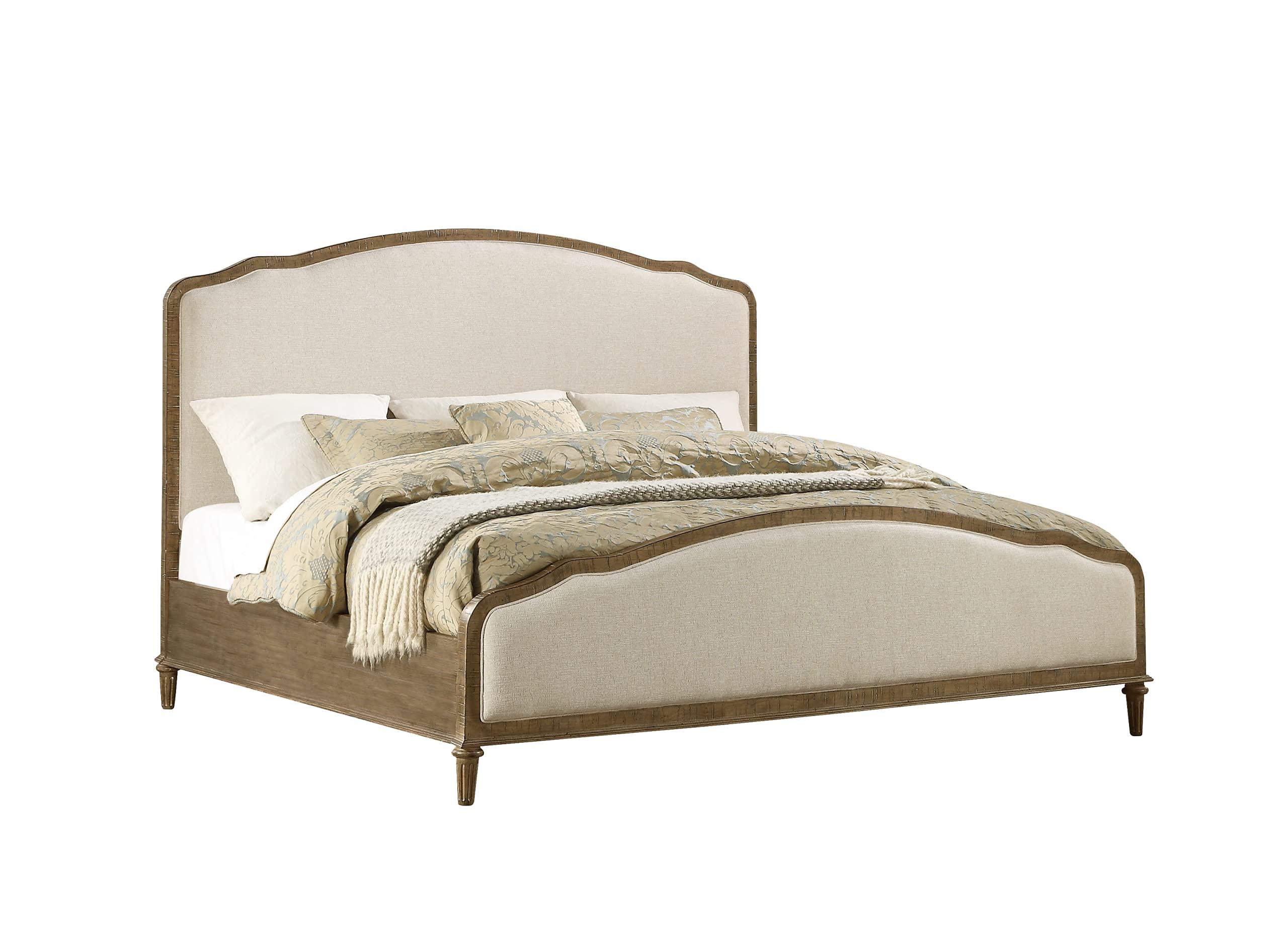 Wallace & Bay Wallace & Bay Haynes Upholstered Bed, King, Gray & Linen
