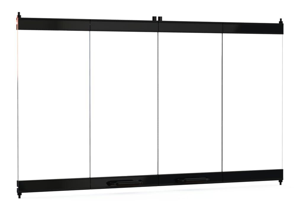 Pathline Fireplace Glass Doors for Majestic Fireplace Model BE42 (Black Finish)