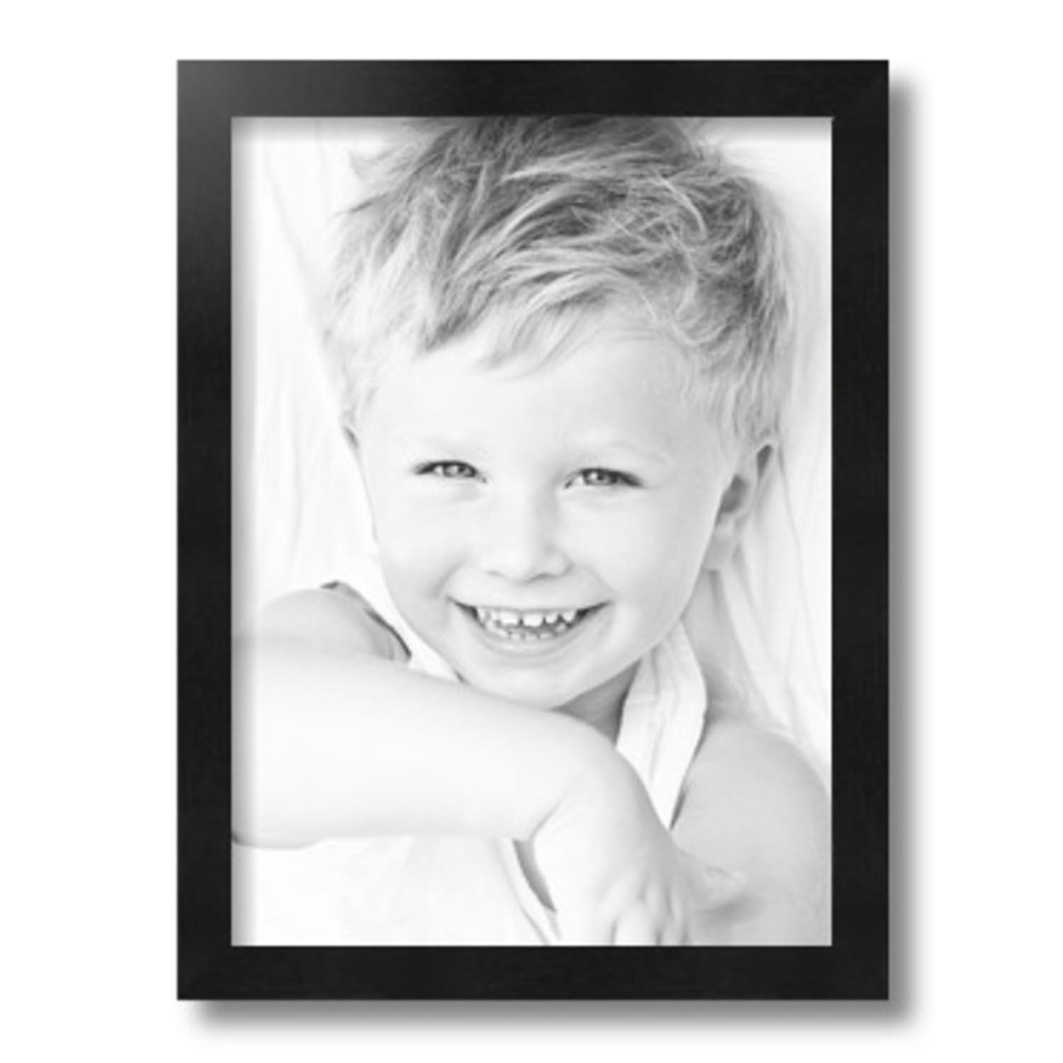 ArtToFrames ArtToFrames 11x15 Inch Black Picture Frame, This 1.00 Inch Custom Wood Poster Frame is Black - Comes with Regular Glass and Corrugated Backing (2WOM5139-11x15)