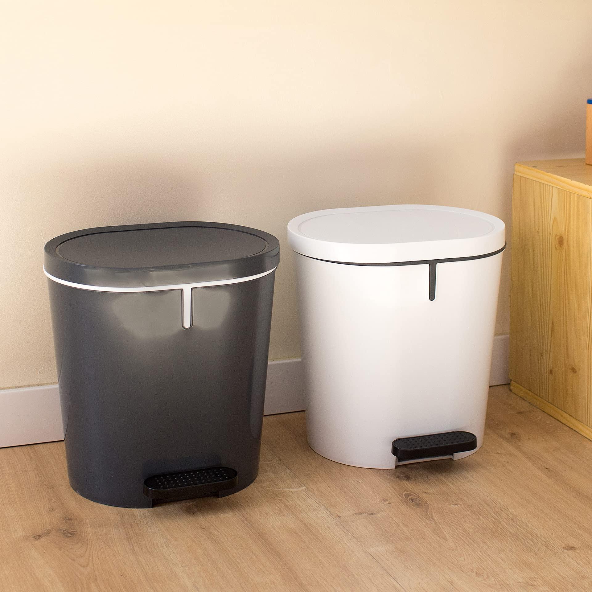 Denox Denox Pedalbin Oval 8 liters, White, 280x230x286 mm