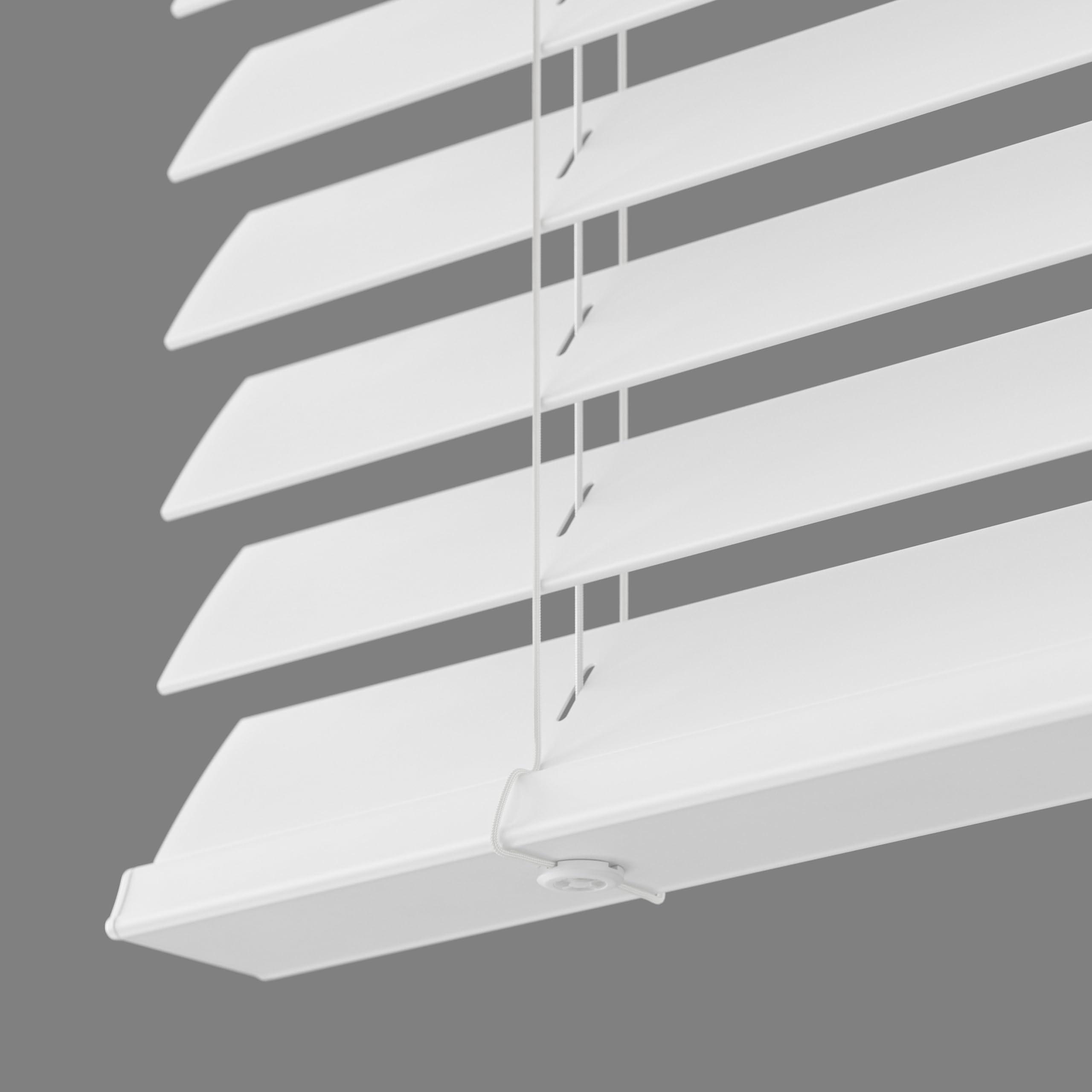 Lumino 2 Inch Cordless Room Darkening Faux Wood Blind - 68.75" W x 72" L - White, Over 1,000 Custom Sizes Starting at 18.97, Inside or Outside Mount, Venetian Shades for Interior Windows by Lumino