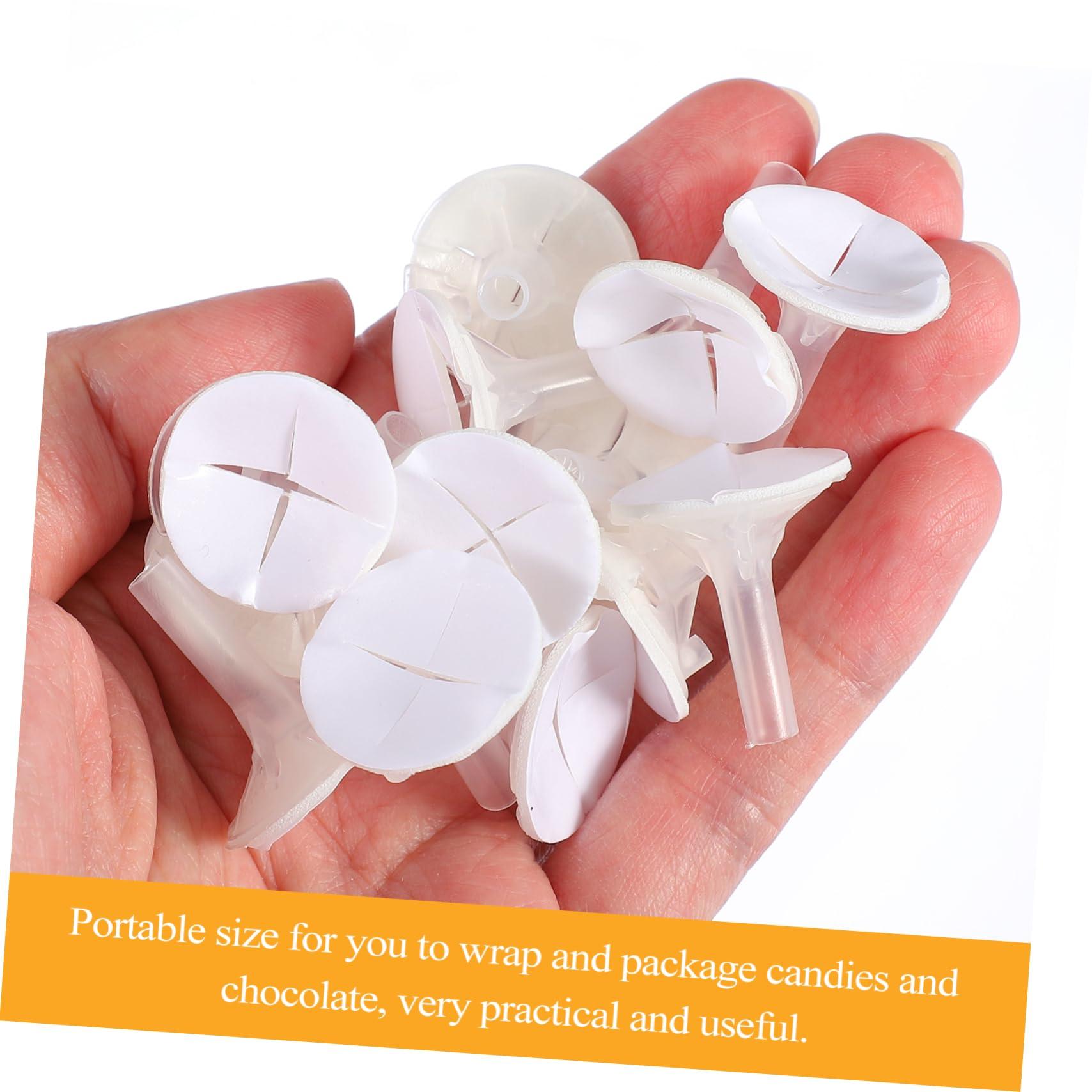 Operitacx Operitacx 300 Pcs Chocolate Torus Cake Pop Stand Cotton Candy Sticks Dessert Liners Mini Chocolate Wrapper Lids Holders Chocolate Molds Snacks Cake Pop Mold Candy Molds Graham White Plastic