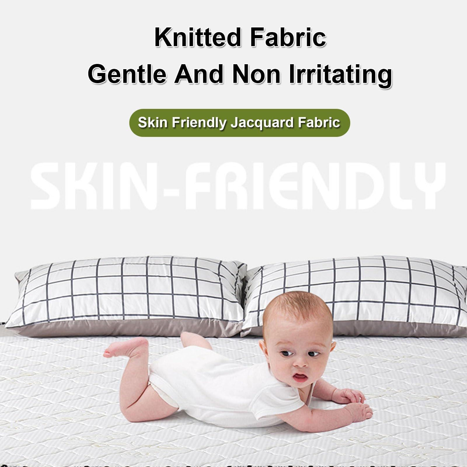 Enchantia Enchantia Coir Mattress, 3E Natural Hard Coconut Mattress Release Pressure, Ergonomic Design Coir Queen Mattress, Deep Sleep - Suitable for All Ages, 2in/5cm,Wave b,100x190(39.5 * 75 * 2in)