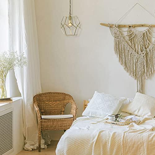 AF Lighting AF Lighting Bellini Polygons Pendant Light with Brushed Gold Finish and Swag Kit for Plug-in or Hardwire Installation