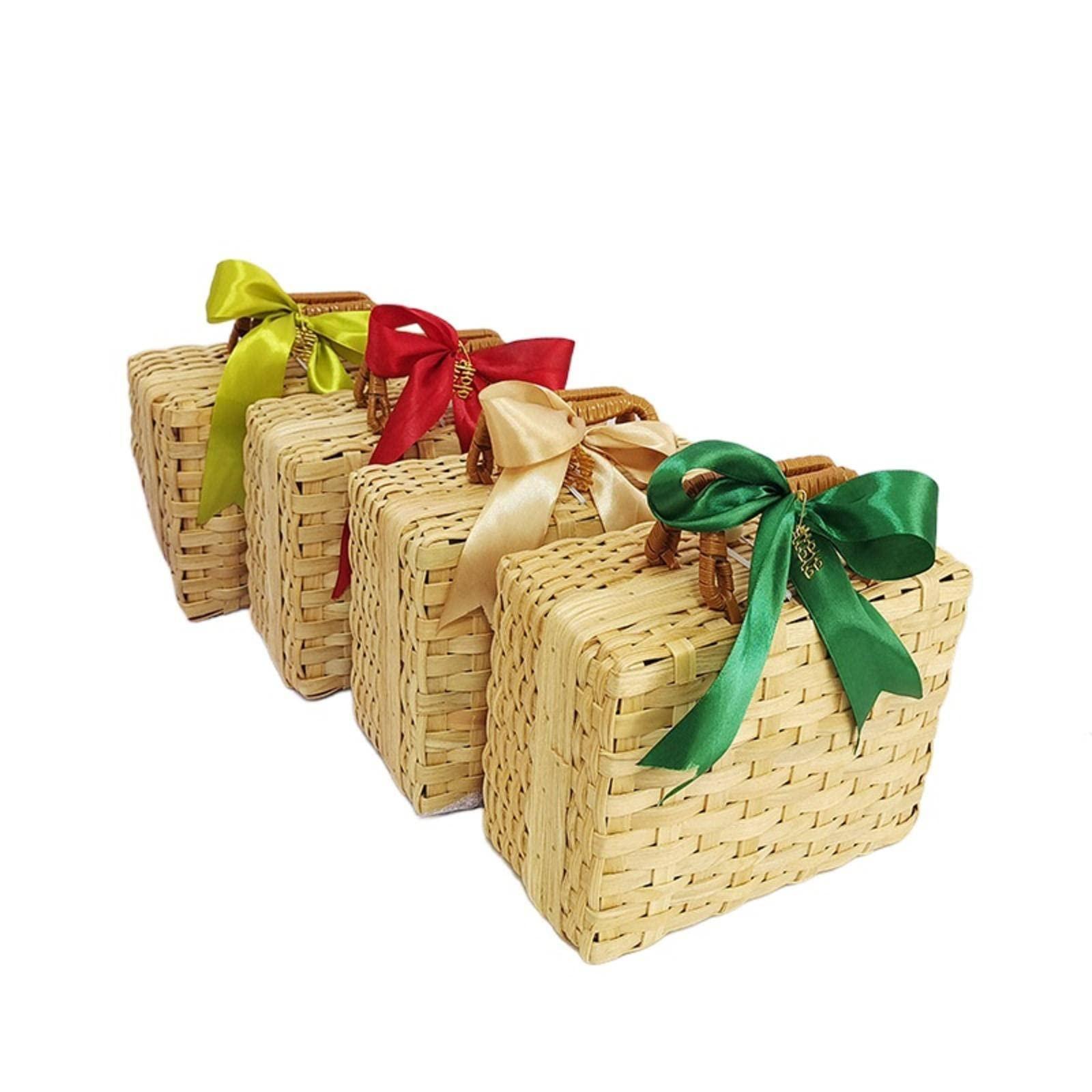 NC NC Source Manufacturer Wood Piece Picnic Box Retro Storage Luggage Photo Props organizing Box Suitcase Hand Gift Box