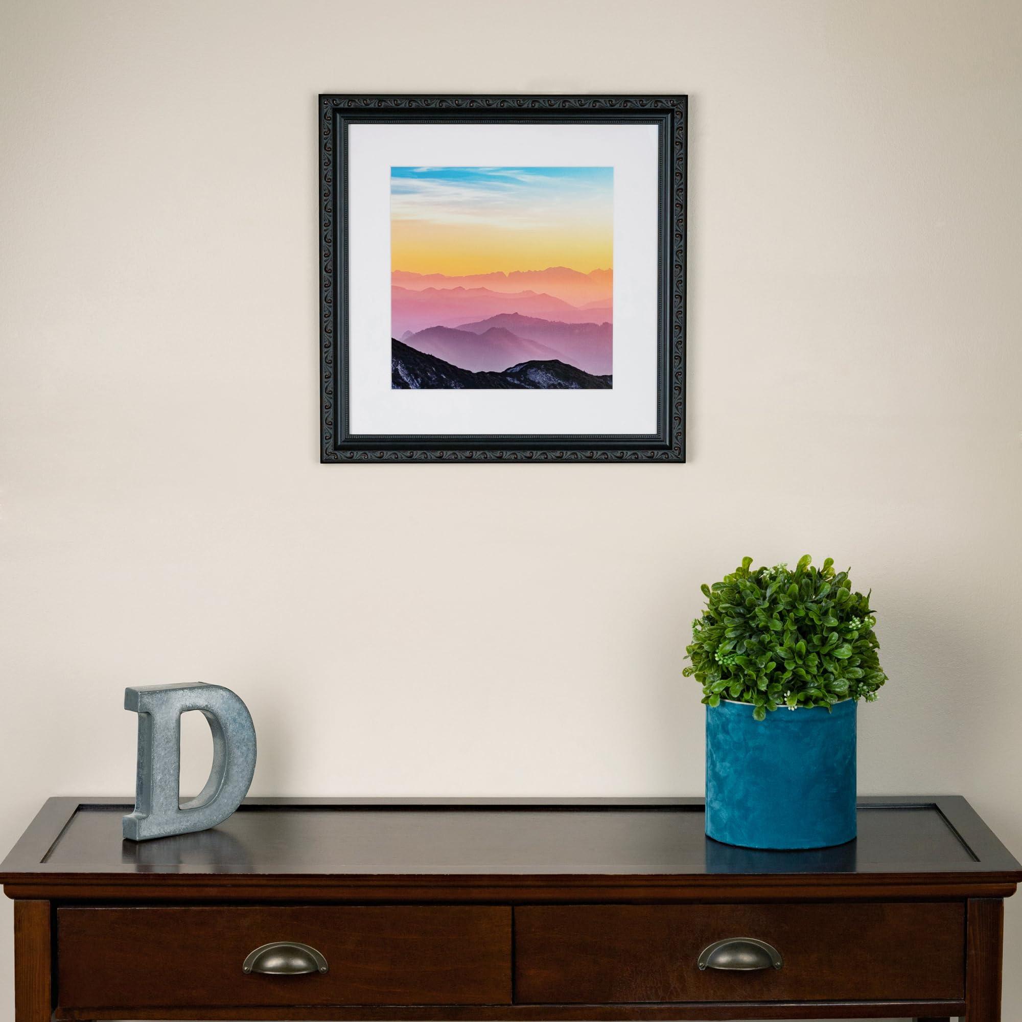 ArtToFrames ArtToFrames 20x24 Inch Black Picture Frame, 4 - Pack, This 1.25 inch Custom Wood Poster Frame is Black, Comes with Economy Acrylic (Frame_Pack_4_D10188-20x24)