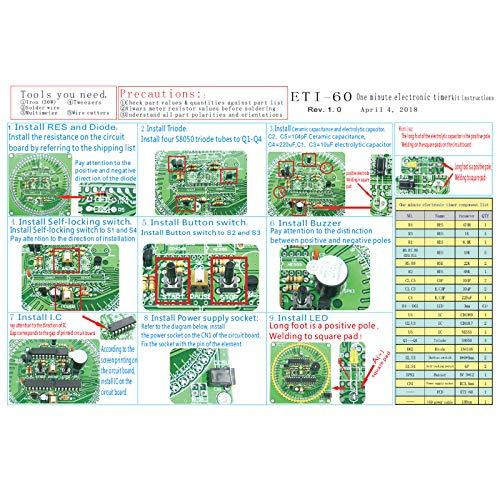 Gikfun Gikfun 60 Seconds DIY Electronic Timer Soldering Practice Board Kit for Arduino 61 Red LED EK1904