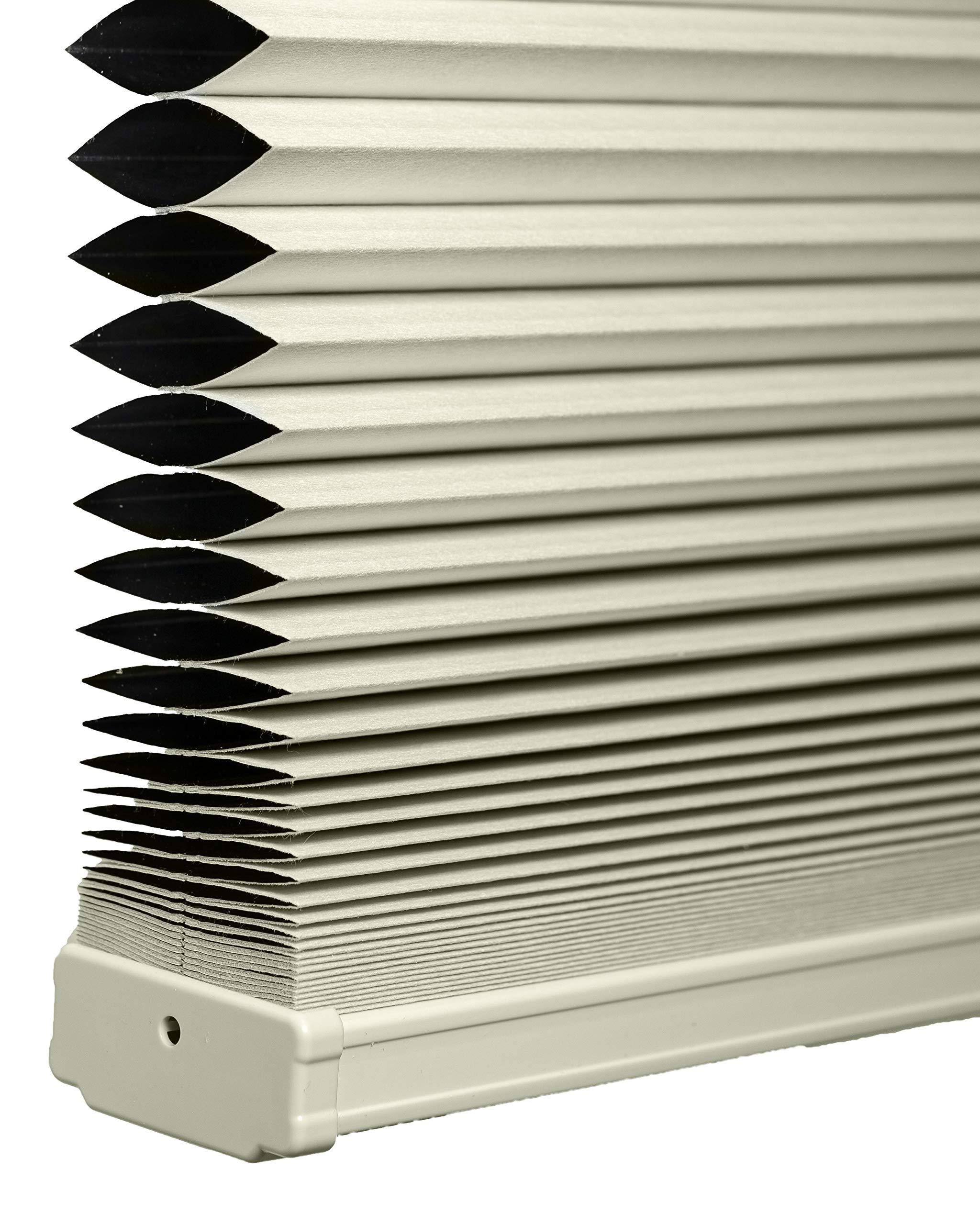 CHICOLOGY Custom Made Cordless Cellular Shades, Winter White (Blackout) Inside Mount,W:25" xH:72"