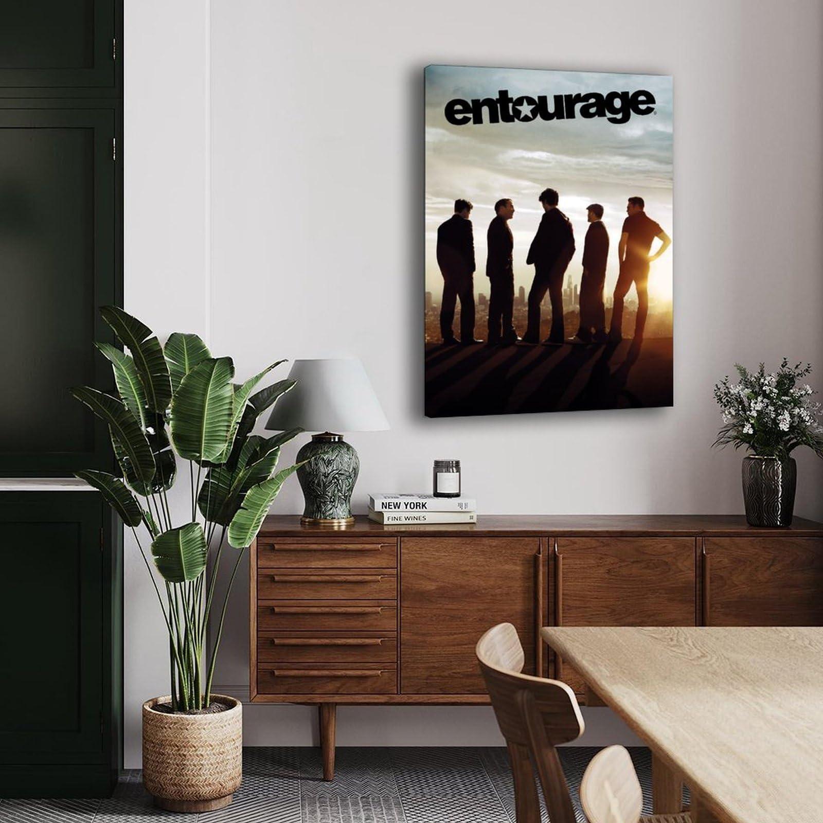 POMTXB Movie Poster Entourage Movie Poster (1) Canvas Painting Wall Art Poster for Bedroom Living Room Decor 08x12inch(20x30cm)