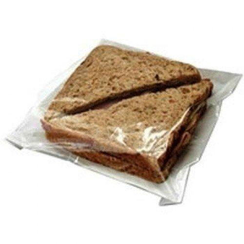 Swoosh Supplies 100 x Cellophane White Film Fronted Sweet/Sandwich/Food Paper Bags - 7" x 7"