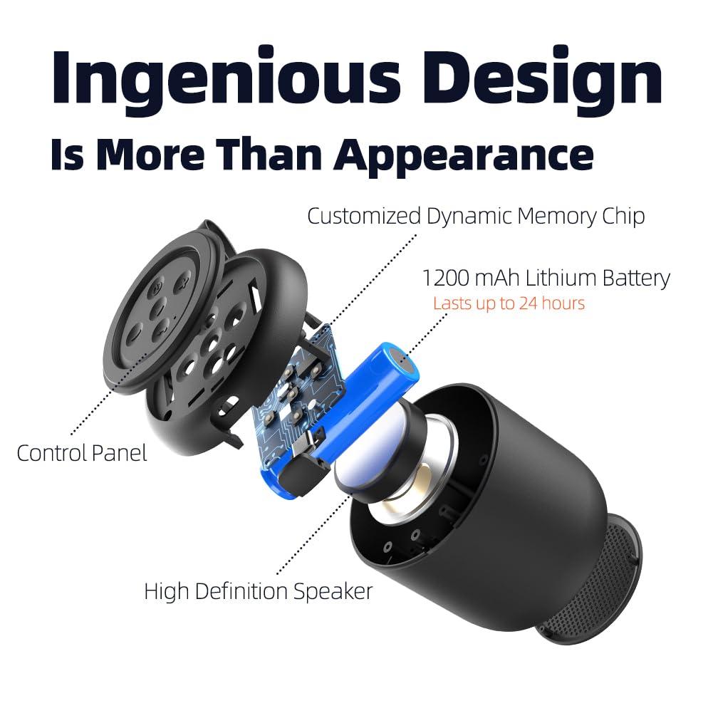 MSELTOS Fireplace Crackler Sound Box for Electric Fireplace with Remote Control, 2 in 1 Realistic Rechargeable Fire Crackling Sound Machine for Gas Fireplace, Fire Crackler Sound System, Fire Noise