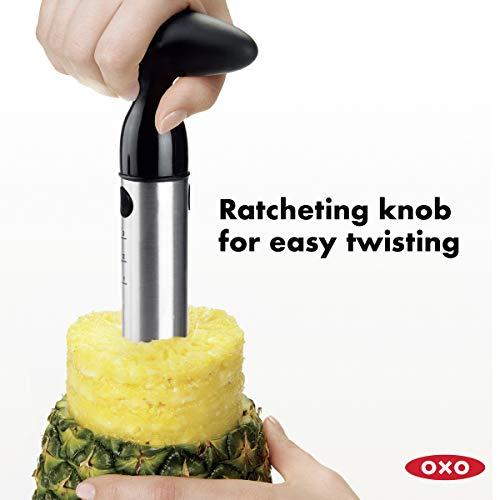 OXO OXO Good Grips Stainless Steel Pineapple Corer & Slicer,Silver/Black