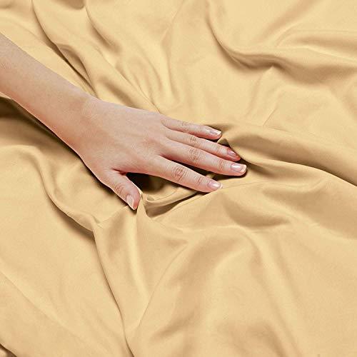 Anili Mili Anili Mili 1800 Collection 4-Piece Bed Sheet Set with Bonus Pillowcases, Twin, Camel Gold