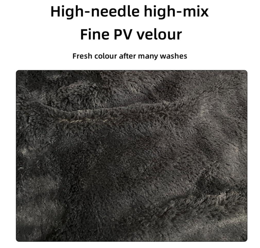 DAUTAI DAUTAI 7Ft Giant Comfy Bean Bag Bed, Giant Beanbag Lazy Sofa for Adult Teen, Round Fluffy Lazy Sofa for Living Room, Living Room Furniture (No Filler),Grey,5FT