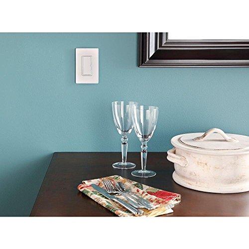 Lutron Lutron Diva LED+ Dimmer for Dimmable LED, Halogen and Incandescent Bulbs with Wallplate | Single-Pole or 3-Way | DVWCL-153PH-WH | White