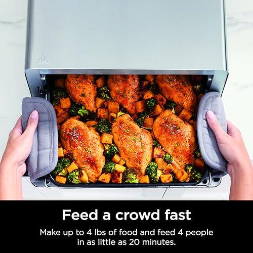 Ninja Ninja Flip Toaster Oven&Air Fryer, 8-in-1 Functionality, Flip Up&Away Capability for Storage Space, LargeCapacity, Air Fry Basket, SheetPan, Wire Rack&Removable Crumb Tray, Stainless,1800 watts, SP151