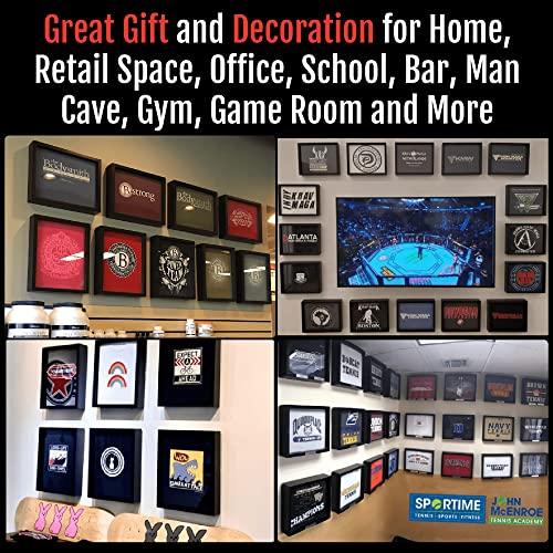 Shart Shart Original T Shirt Frame with Real Glass - Concert Event T Shirts Sports Jersey Display Case Frames, Black 11 x 14 Inches