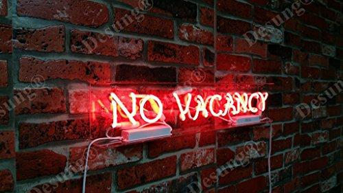 Desung Desung New 24\" No Vacancy With switch on/off for word NO Acrylic Panel Neon Sign Man Cave Signs Sports Bar Pub Beer Neon Lights Lamp Glass Neon Light WA05