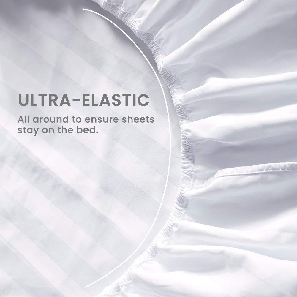 COTTONWALAS COTTONWALAS Actual Heavy Egyptian Cotton Short Queen Size 4-PCs Sheets Set (1 Fitted, 1 Flat, 2 Pillowcase) Fits 10-12\" Pockets Depth, True 1500 Thread Count Bed Sheets for Bed (Solid, Sage Green)