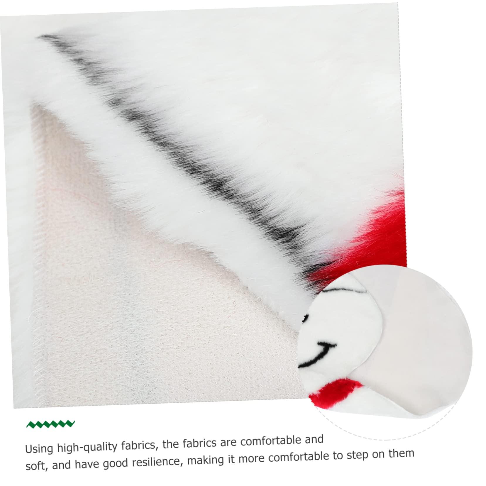 Amosfun 1 Pc Christmas Tree Rug Christmas Rug Christmas Carpet Faux Wool Rug Imitation Wool Rug Decorative Carpet Xmas Long Plush Rug Xmas Carpet Xmas Rug Faux Wool Carpet Decorative Rug