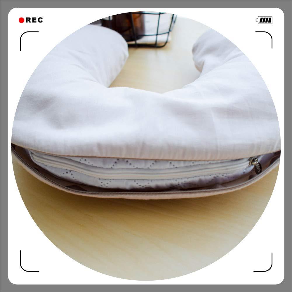 Edomi Edomi Buckwheat Neck Pillow for Sleeping U Shaped Pillow Cooling Travel Head Support Pillow for Side Sleepers Buckwheat Hulls Concealed Zipper (12x12 inch,Macaron Light-Tan)