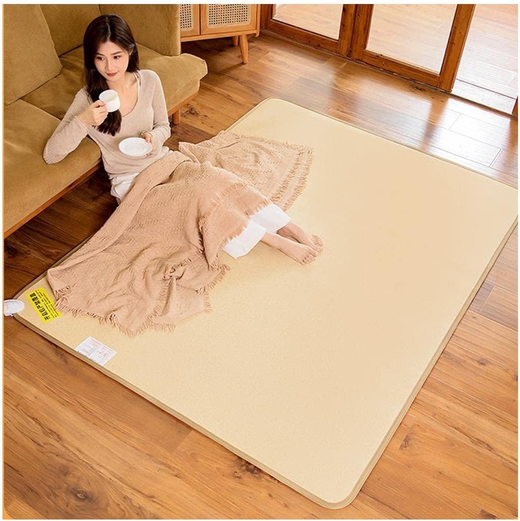 OLOTU Heated Floor Mat Heated Area Rug with Non-Slip Bottom Electric Heating Carpet Timer & Overheat Protection for Home Office