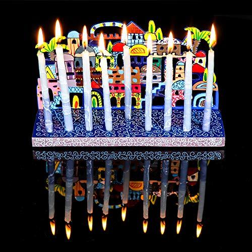 Yair Emanuel Jerusalem Laser Cut Metal Hanukkah Menorah by Yair Emanuel