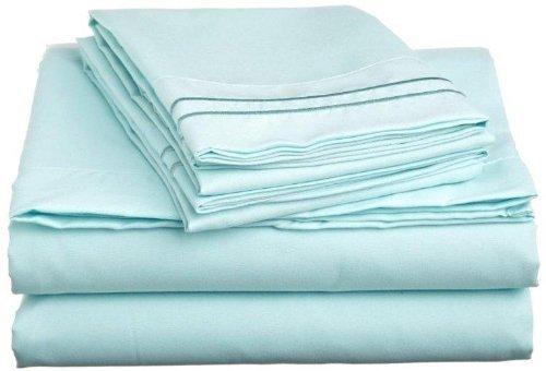 DDALLINONE Aqua Blue Duvet Cover Full/Queen - 700 Thread Count 100% Egyptian Cotton, 1 Piece Duvet Cover, Soft Luxury Duvet Cover with Zipper Closure and Corner Ties & Solid Pattern