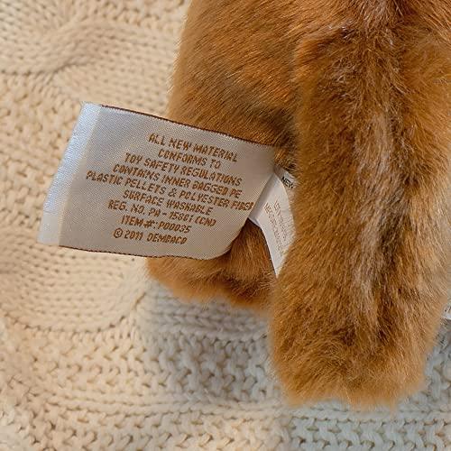 DEMDACO Standing Large Dachshund Dog Caramel Brown Children's Plush Stuffed Animal Toy