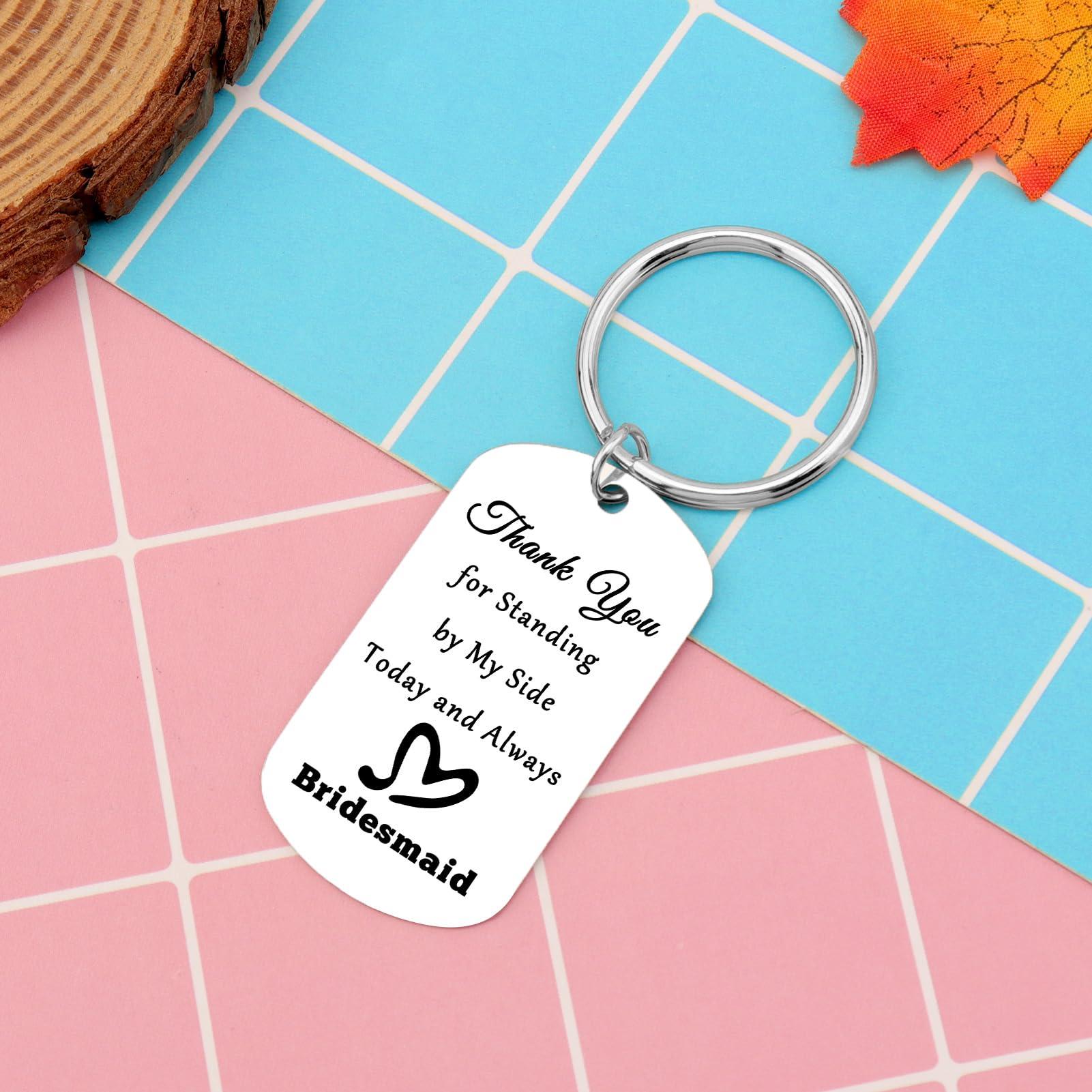 Heigebi Heigebi 12PCS Bridesmaid Keychain Bridesmaid Gift From Bride Wedding Bridal Shower Gifts for Maid Of Honor Proposal Gifts Bridal Party Bachelorette Party Presents