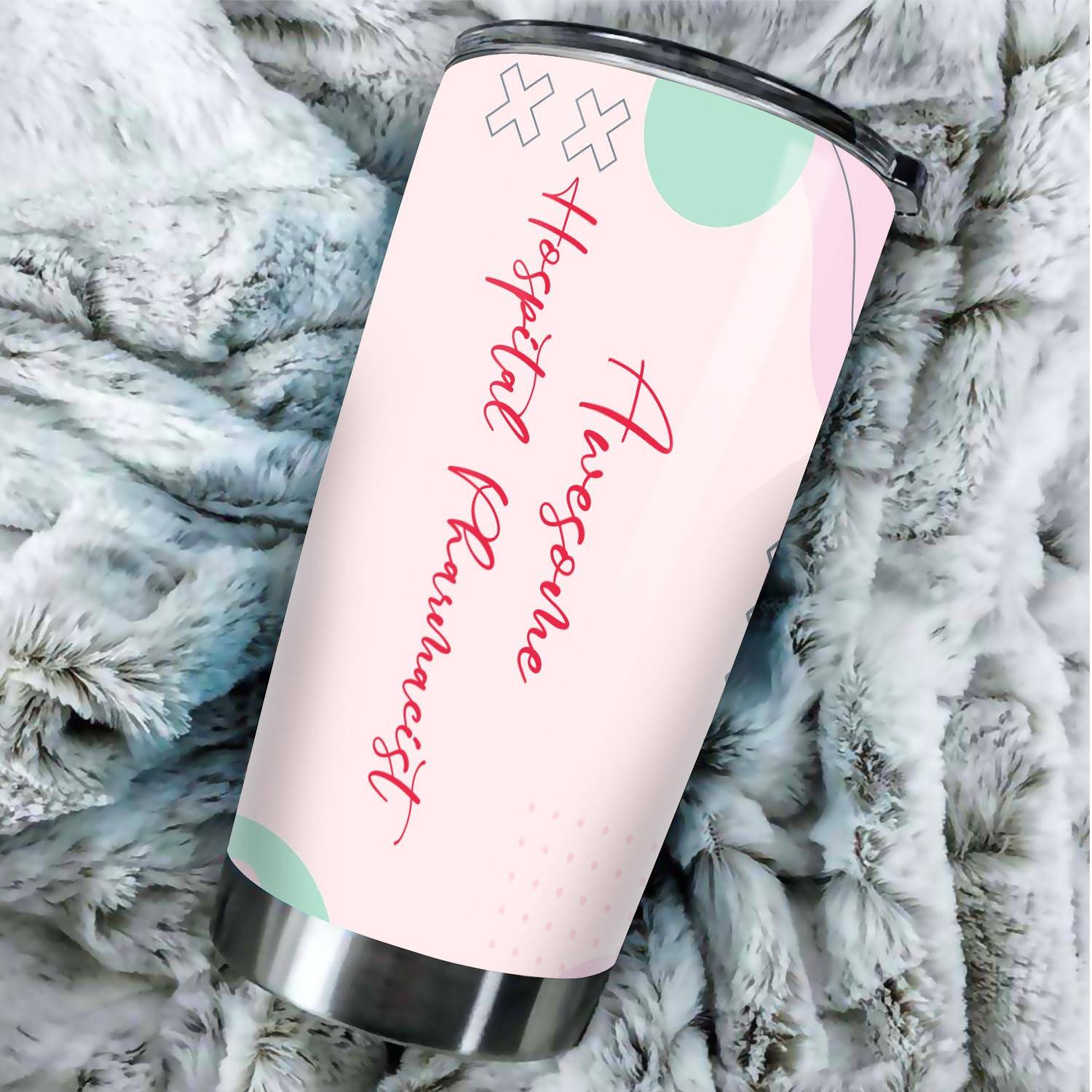 MEDROC MEDROC Awesome Hospital Pharmacist Tumbler Stainless Steel 20oz, Funny Hospital Pharmacist Gifts Bulk For Birthday Christmas, Office Gifts For Men Women Work Friend Coworker Driking Coffee Cup