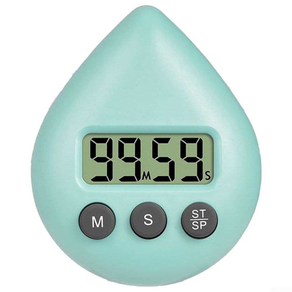 Drhomeam Kitchen Timer With Alarm Suction Cup Green Countdown Shower Timer Waterproof Digital Visual Large LCD Screen Display Loud Alarm For Cooking, Shower, Bathroom(green)