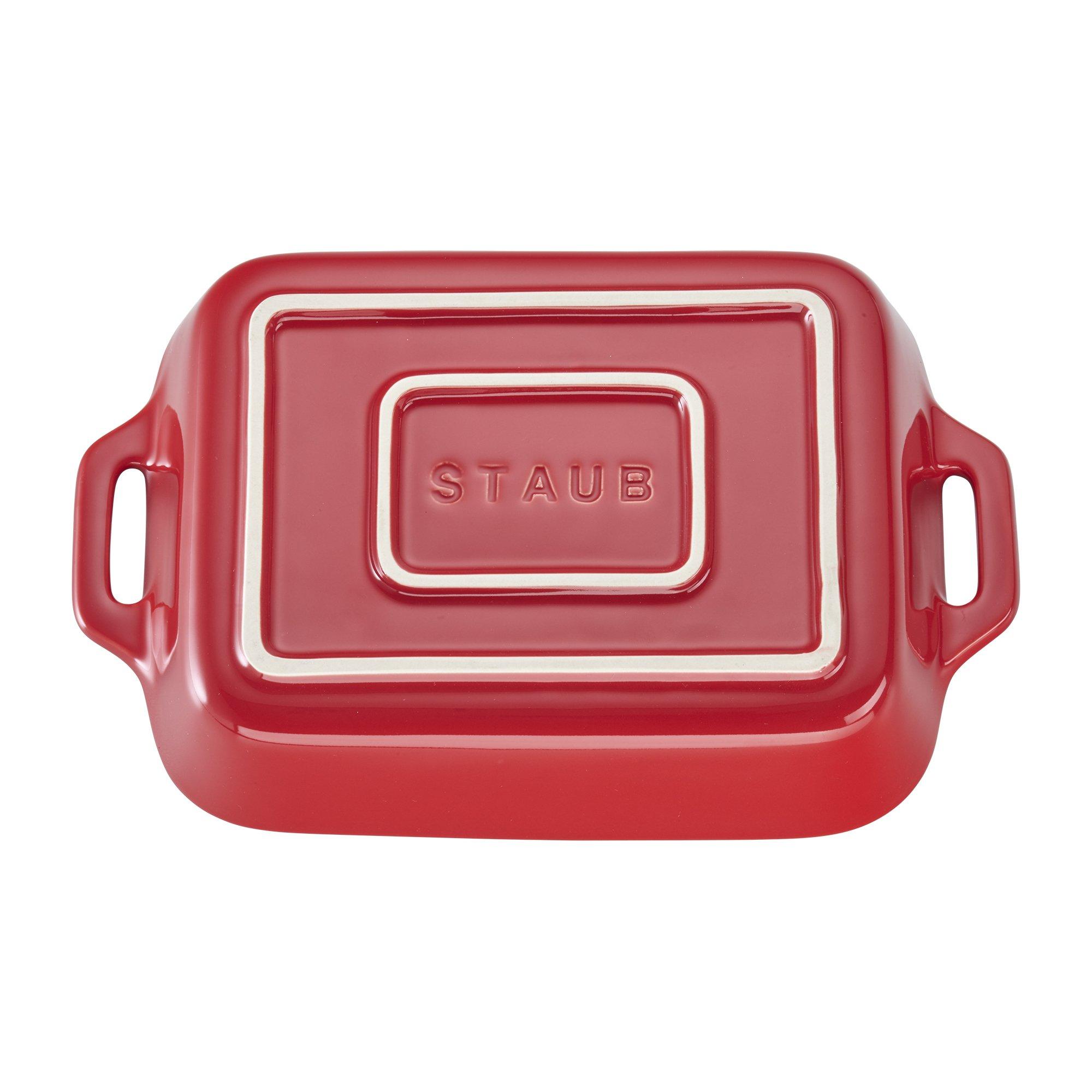 STAUB STAUB Ceramics Rectangular Baking Dish, 7.5x6-inch, Cherry