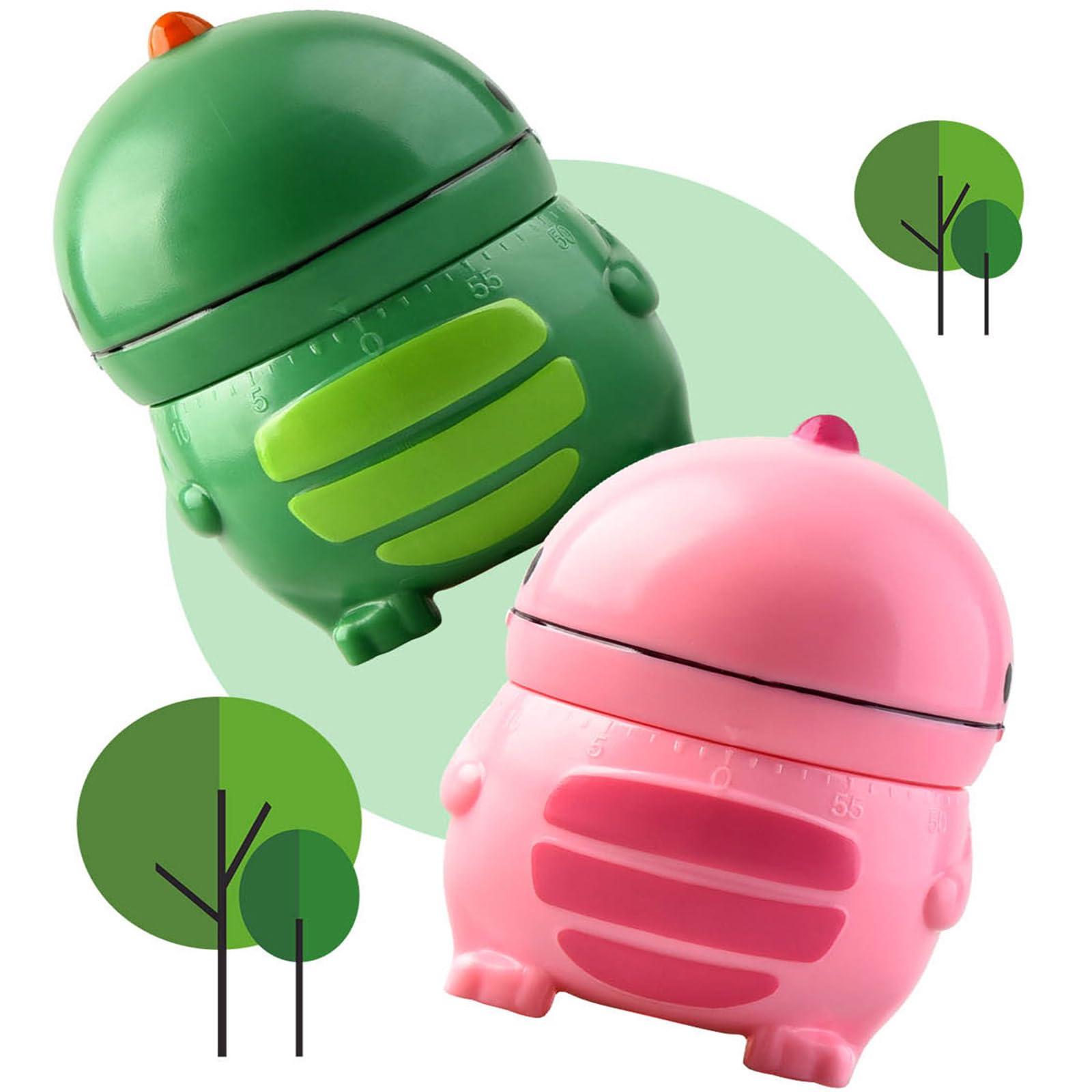 QIANQJL QIANQJL Mechanical Fashion Kitchen Timer Practical Timer Dinosaur Cooking Timers Perfect for Home Dorms and Outdoor Activities, 9*6.6cm, Green