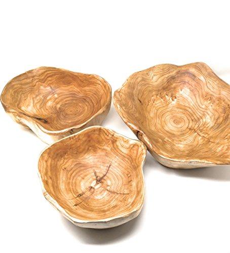 THY COLLECTIBLES THY COLLECTIBLES Wooden Bowl Handmade Storage Natural Root Wood Crafts Bowl Fruit Salad Serving Bowls (Large 12\"-14\")